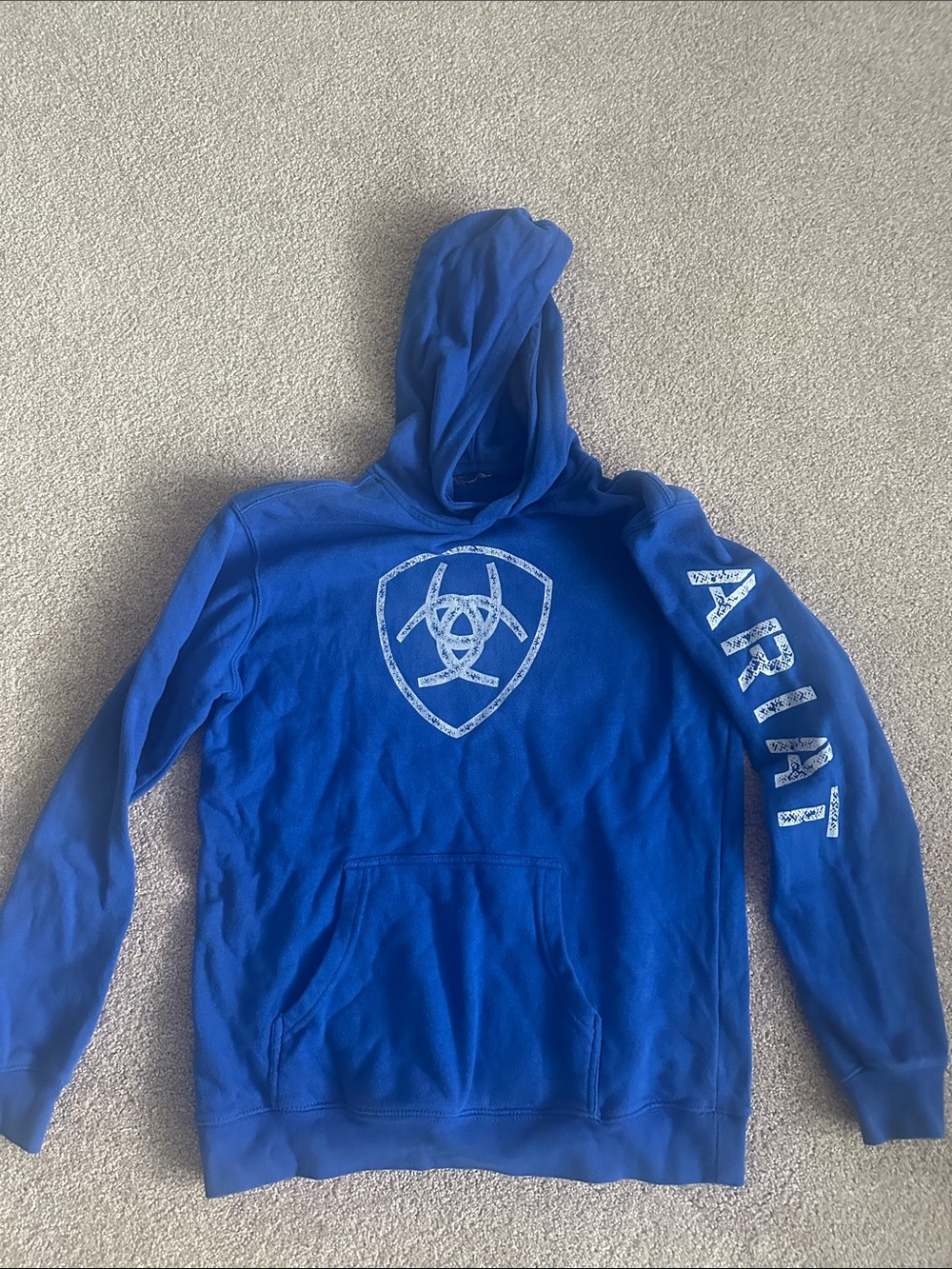 Ariat Royal Blue Pullover Hoodie with White Logo